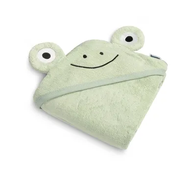 Produktbild von SENSILLO - Kapuzenhandtuch Badeponcho Baby mit Kapuze - 90x90cm - 100% Baumwolle - Grün