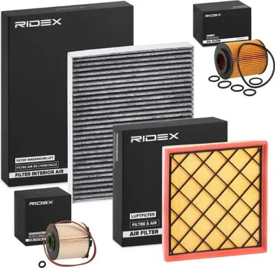 Produktbild von RIDEX Filterset Inspektionspaket Filtersatz für OPEL Astra J Sports Tourer (P10) ASTRA J Astra J GTC (P10) ASTRA J Stufenheck für CHEVROLET CRUZE