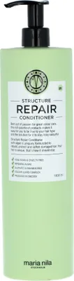 Produktbild von Maria Nila Structure Repair, Frauen, beschädigtes Haar, trockenes Haar, Feuchtigkeitsspendend, Schutz, Weichmachend, 1000 ml, Pumpenflasche, Aqua/Water/Eau, Cetearyl Alcohol, PPG-3 Benzyl Ether Myristate, Behentrimonium Chloride, Zea Mays...