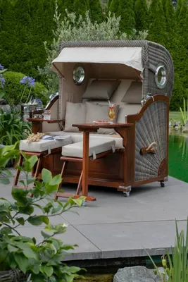 Produktbild von Strandkorb Bistrotisch XXL Teak für Baltikum/Düne Grande