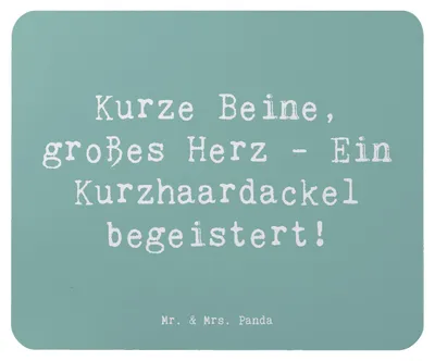 Produktbild von Mr. & Mrs. Panda Mauspad Spruch Kurzhaardackel Herz - Meeresbrise - Geschenk, Dackelcharme, Dackelbegeisterung, Dackelsprüche, laptop mousepad, Mouse Pad, Dackelliebe