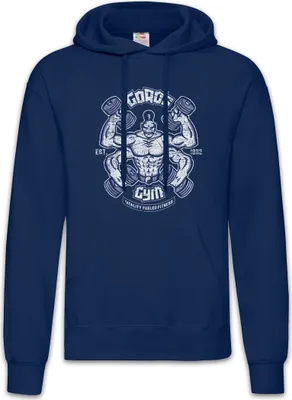 Produktbild von Urban Backwoods Goro's Gym, Herren Hoodie, Farbe: Navy, Größe: M