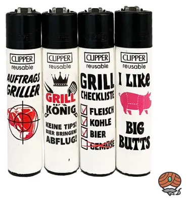 Produktbild von Clipper Reibradfeuerzeuge Slogan #29, Lighter, 4 Stück