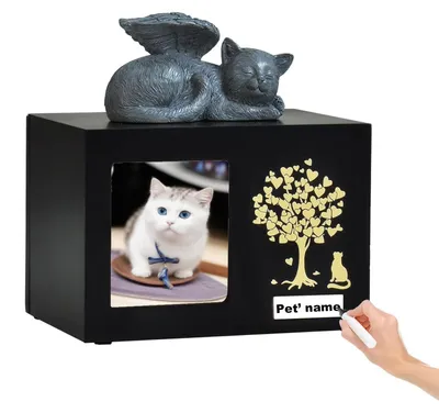 Produktbild von Holzurne für Katzen - Persönliche Erinnerungsbox