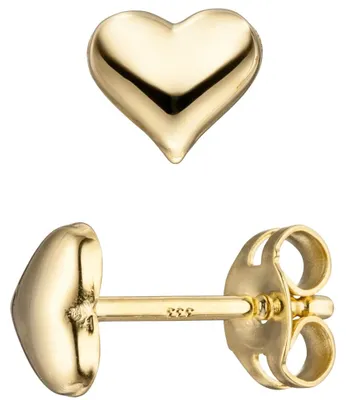 Produktbild von Paar Stecker Ohrstecker Ohrschmuck Herz Herzen Herzohrringe 333 Gold Gelbgold