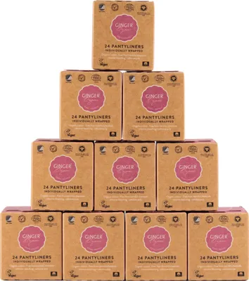 Produktbild von Ginger Organic - Vorteilspackung - Slipeinlagen - 10 x 24 Stück