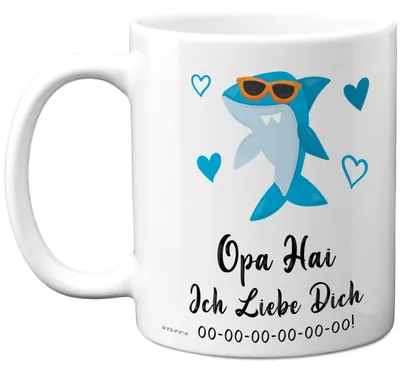 Opa Hai Kaffeetasse 11oz Keramik - lustiges Geschenk für Opa