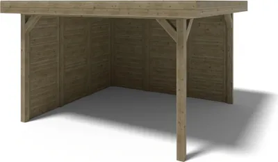 Image de Pergola de jardin 4.04x4.04m avec panneaux - traité - ALT132 - ALTANKA