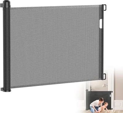 Produktbild von Türschutzgitter, Roll Ausziehbar Absperrgitter, Treppenschutzrollo, Absperrgitter, Treppenschutzgitte, Schutzgitter, Hundebarrieren, Ohne Bohren