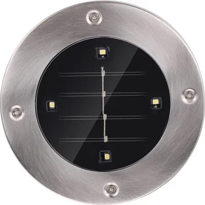 Produktbild von Grundig Solarlampen für Außen Set von 4 Bodenleuchten - Outdoor Lampe LED - Wegeleuchten Außen auf Solarenergie - Edelstahl - Cool White