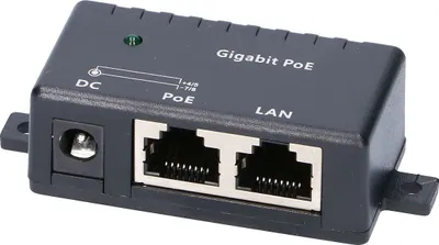 Immagine prodotto di Iniettore PoE Extralink, 10/100/1000 Mbps, RJ45, ideale per telecamere IP, VoIP, Wi-Fi, porte LAN, porte LAN+ PoE, compatibile con qualsiasi switch Ethernet, plug and play (1 porta - 12-48 V, 100 MBit/s)