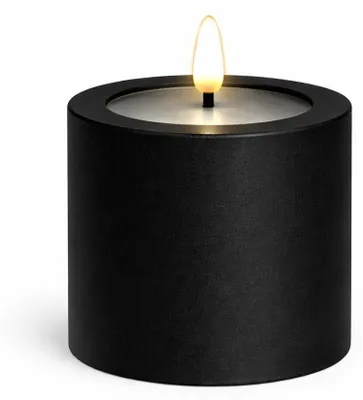 Zdjęcie produktu dla Świeca LED zewnętrzna czarna 10 x 10 cm
