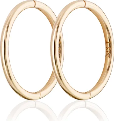 Produktbild von Paar 12mm mini Klappcreole 333 Gelbgold 8 Karat Ohrring 1,0mm breite Ohrhänger