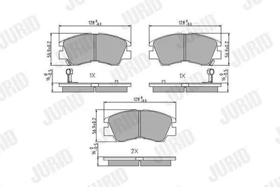 Produktbild von JURID Bremsbeläge Satz Vorne für MITSUBISHI PAJERO II (V3W, V2W, V4W) 572281J