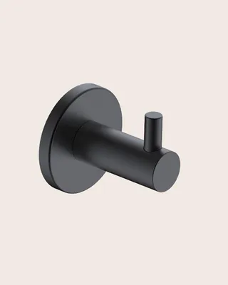 Immagine prodotto di Gancio appendi asciugamano nero opaco Minimal