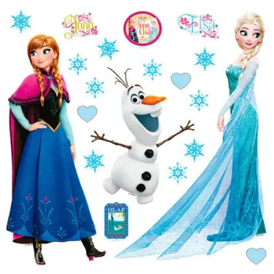 Produktbild von Disney-Aufkleber 30X30 Cm./1 Stück Das Eiskönigreich