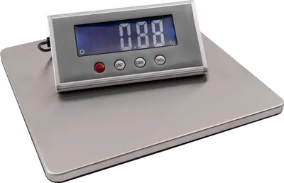 Produktbild von Paketwaage McPower "PW-200", Messbereich 200g - 200kg, 27x27cm Edelstahl-Platte, separate Displayeinheit