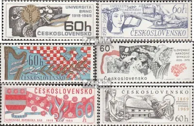 Produktbild von Briefmarken Tschechoslowakei 1969 Mi 1860-1865 (kompl.Ausg.) postfrisch Institutionen