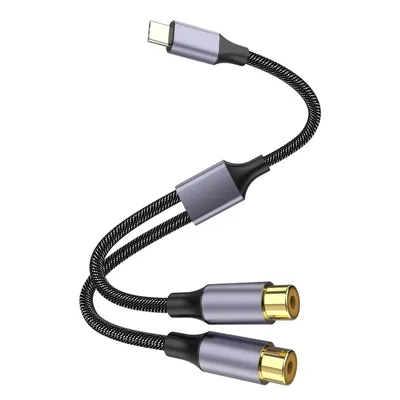 Obrázok produktu pre Audio kábel z USB-C na RCA 2x predlžovací adaptér s Y rozbočovačom do zásuvky RCA