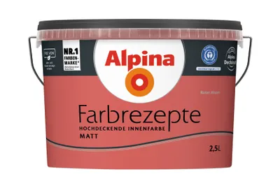 Produktbild von Alpina Farbrezepte Wandfarbe matt 2,5 L Farbwahl, Alpina Farbrezepte Farbwahl:Roter Ahorn