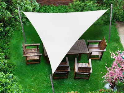 Produktbild von Hochwertiges, wasserdichtes Segel 3,5 x 3,5 x 3,5 m, Beige