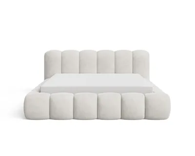 Produktbild von Chilly Möbel Design Polsterbett Stone Samt Stoff Beige 200x200 cm mit Stauraum Velluto 02