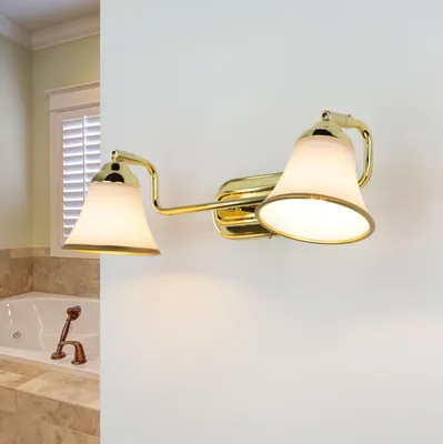 Produktbild von Verstellbare Wandlampe mit Schalter Jugendstil in Gold 3xE14 Leuchte Bad Spiegel