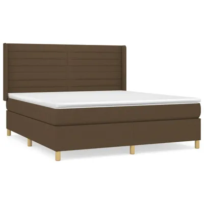 Produktbild von Boxspringbett mit Matratze Dunkelbraun 160x200 cm Stoff