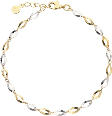 Produktbild von Armkette echt Gold 333 (8 kt) in bicolor 17,5 + 2 cm lang