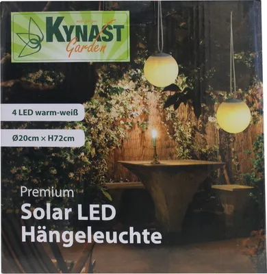 Produktbild von Kynast Solar Ø 20 cm Premium Hänge-Kugelleuchte Solarleuchte 613-400906