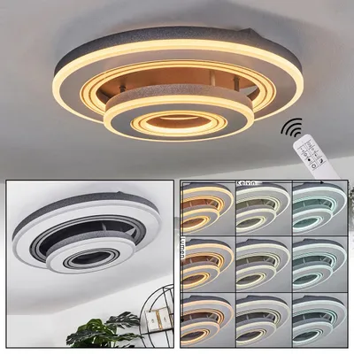 Produktbild von Gavelli »Gavelli« dimmbare Deckenlampe aus Metall in Grau/Weiß