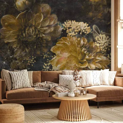 Produktbild von Selbstklebende Folie Fototapete - Retro Flowers - Second Variant 147x105 cm Blumen b-C-10121-a-b