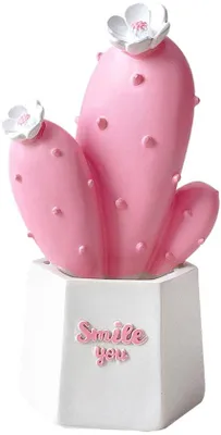 Productafbeelding van Ibenzoa® Moderne cactussculptuur van hars – minimalistische decoratie voor binnen, geschikt voor woonkamer, slaapkamer en kantoor, veelzijdig sieradendoosje