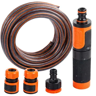 Obrázek produktu pro DIVODV 27885 Zahradní hadice 1/2" 30 m, 4vrstvá, spojky+postřikovač, šedooranžová