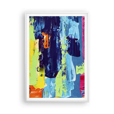 Produktbild von Gerahmtes Poster - Weißer Rahmen - Abstraktion Design Grafik - 70x100 cm - Wand Bild - Wanddeko - Wandbilder - Wandposter - Bilderrahmen - Bilder - Kunstdruck - Wandbild - P2WPA70x100-3131
