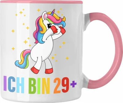 Produktbild von TRENDATION Ich Bin 29+ Tasse Becher Einhorn 30. Geburtstag Sprüche Geschenkidee Frauen Männer (Rosa)