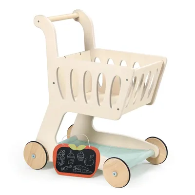Produktbild von Tender Leaf Holz Einkaufswagen - Spielzeug Einkaufswagen für Kinder