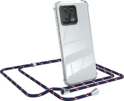 Produktbild von EAZY CASE Handykette kompatibel mit Xiaomi 13, Handyhülle mit Umhängeband, Handykordel, Schutzhülle Clear, Band in Blau