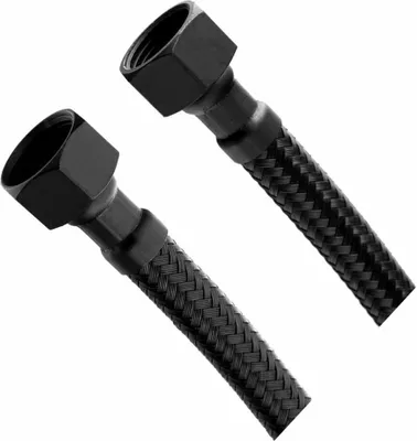 Produktbild von Flexibler Schlauch, Edelstahl FxF 3/8"x3/8", 60cm, Schwarz matt