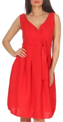 Produktbild von Malito - Damen Leinenkleid A-Linie - atmungsaktives Strandkleid - schickes Kleid