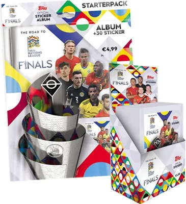 Obrázek produktu pro Topps - Cesta do Ligy národů UEFA - Samolepka - 1 displej (50 kusů) + startovní balíček