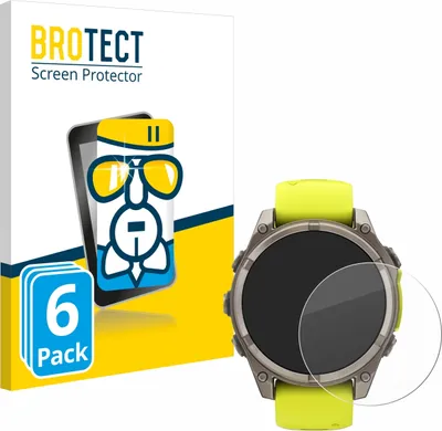 Produktbild von 6x BROTECT Schutzglas für Garmin Fenix 8 Solar (47 mm) Schutzfolie Panzer Folie Glas Display Schutz klar