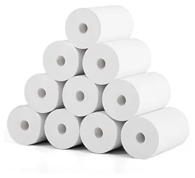 Produktbild von 10 Rollen Thermopapier für Kinderkamera und Mini Drucker, Weiß Nachfüllpapier BPA Frei,57mm30mm8.2m, Kinder Sofortbilddruck & Bastelprojekte