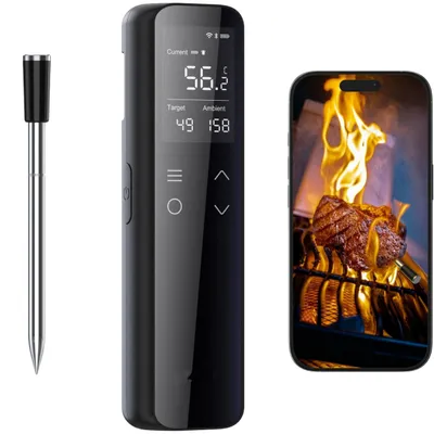 Produktbild von CkeyiN Intelligentes Bluetooth- & Wifi-Thermometer für Speisen, BBQ und Fleisch
