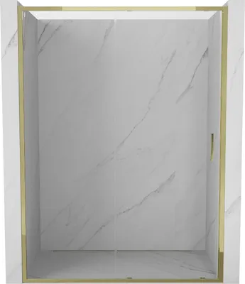 Produktbild von Mexen Exo Schiebetür Duschtür 150 cm, transparent, gold - 8151-150-000-50-00