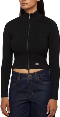Image de DICKIES - Pull court côtelé East Helena pour femme avec fermeture éclair  - Taille S