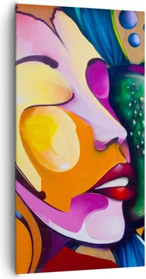 Produktbild von Bild auf Leinwand - Leinwandbild - Abstraktion modern - 65x120cm - Wand Bild - Wanddeko - Leinwanddruck - Bilder - Kunstdruck - Wanddekoration - Leinwand bilder - Wandkunst - PA65x120-3521