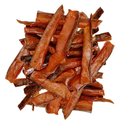Produktbild von Getrocknete Streifen aus Keta Lachs mit Edelsüßpaprika 500g