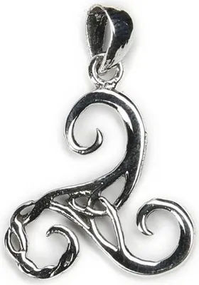 Produktbild von Kettenanhänger Triskel 925 Silber Oxidiert 1,8cm Amulett Antik Anhänger 7909