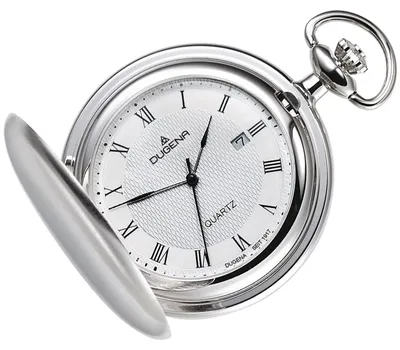 Produktbild von Dugena 4288041-1 Taschenuhr Savonette mit Kette Uhr Herrenuhr Datum